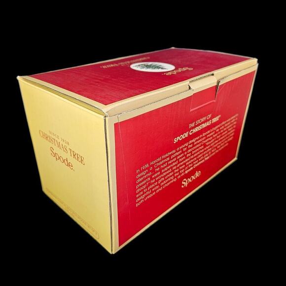 Spode Christmas Tree Conical Mugs Cup Peppermint Spoon Set 2 Coffee Cocoa READ - Picture 9 of 12